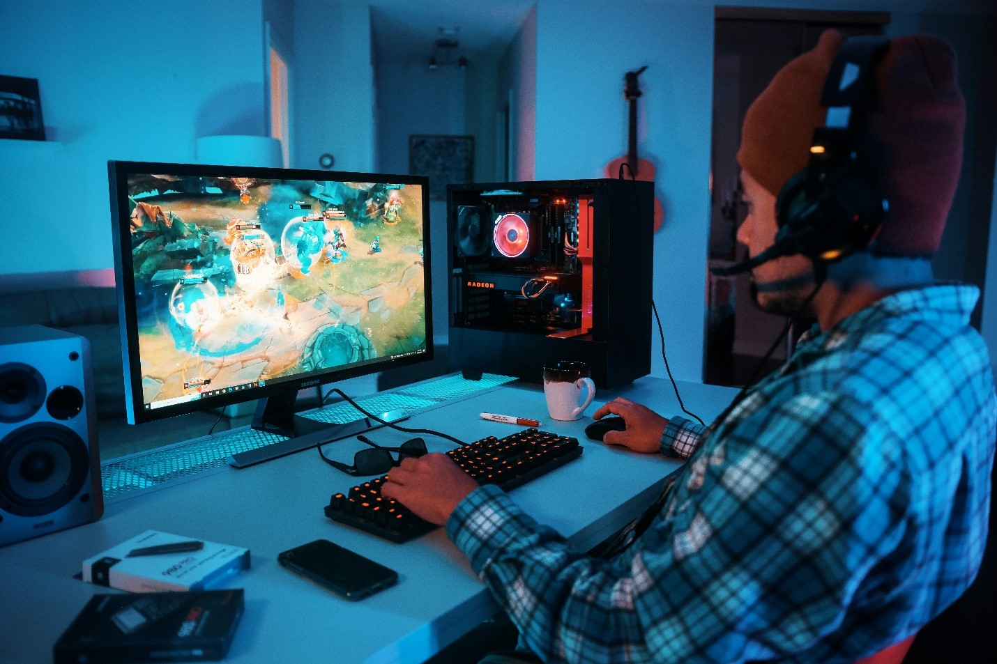 Cloud gaming session on a desktop PC